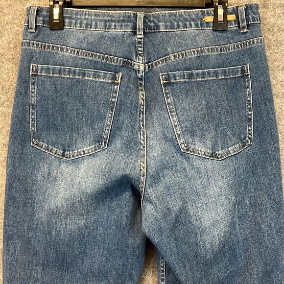 SOFT SURROUNDINGS Ultimate Denim Jeans Women's Sz 12 Blue High Rise Straight Leg - Picture 14 of 15